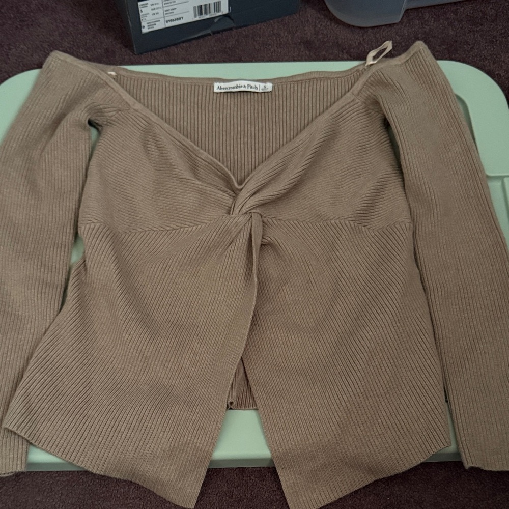 Abercrombie & Fitch Brown Ribbed Top